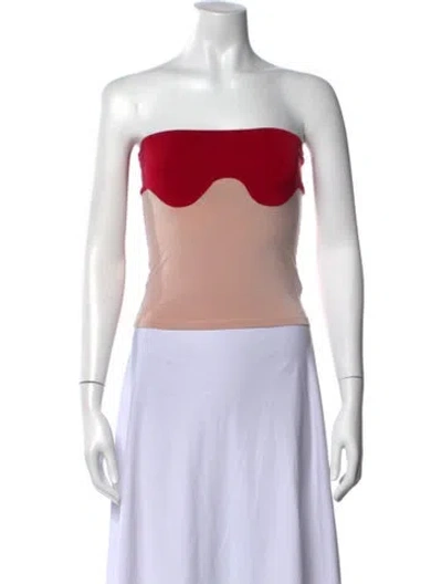 Pre-owned Orseund Iris Strapless Crop Top In Black/neutrals