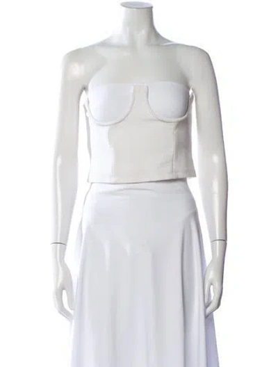 Pre-owned Orseund Iris Strapless Crop Top In Neutral