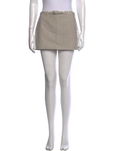 Pre-owned Orseund Iris Striped Mini Skirt In Neutrals