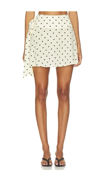 Orseund Iris The Polka Dot Mini Skirt In White