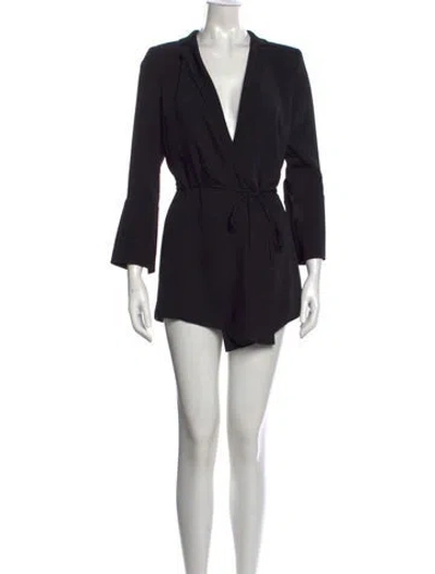 Pre-owned Orseund Iris V-neck Mini Dress In Black