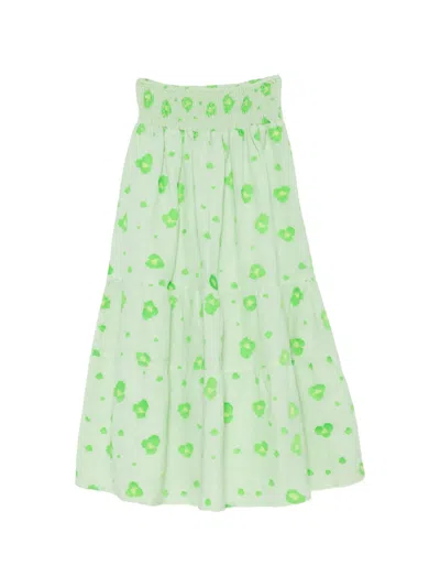 Orsina Animal-pattern Tiered Maxi Skirt In Multi
