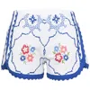 Orsina Cotton Shorts Blue Trim Floral Multi Xs