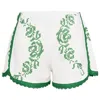 Orsina Cotton Shorts Green Trim Green Print S