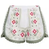 Orsina Cotton Shorts Green Trim Multi Print S