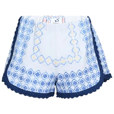Orsina Cotton Shorts Mediterranean Blue Print M