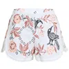 Orsina Cotton Shorts Neutral Bird Print S