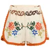 Orsina Cotton Shorts Orange Trim Multi Print L