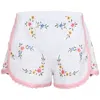 Orsina Cotton Shorts Pink Trim With Lace Detail S