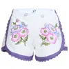 Orsina Cotton Shorts Purple Trim Floral Xs