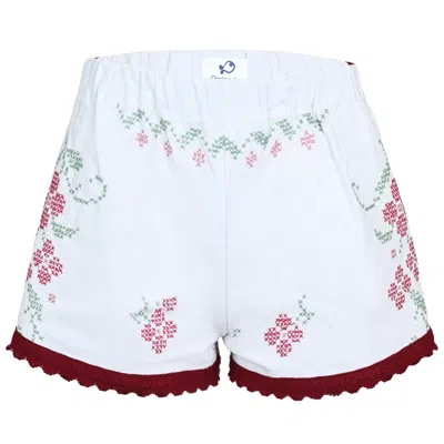 Orsina Cotton Shorts Ruby Red Trim S
