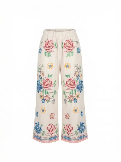 Orsina Flower Design Long Pants In Multi