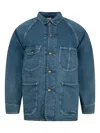 Orslow 1950's Coverall Patch Pockets Denim Jacket In Blue