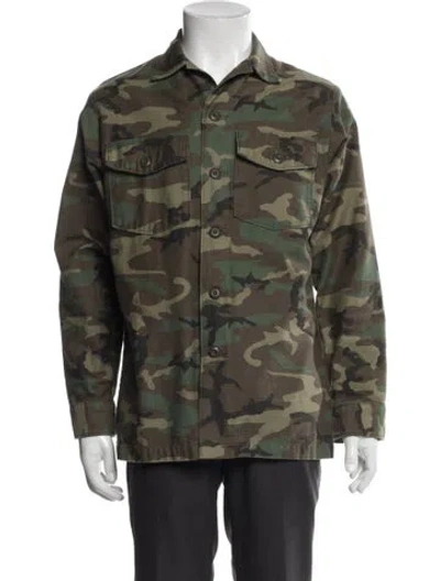 Pre-owned Orslow Camouflage Print Utility Jacket In Green