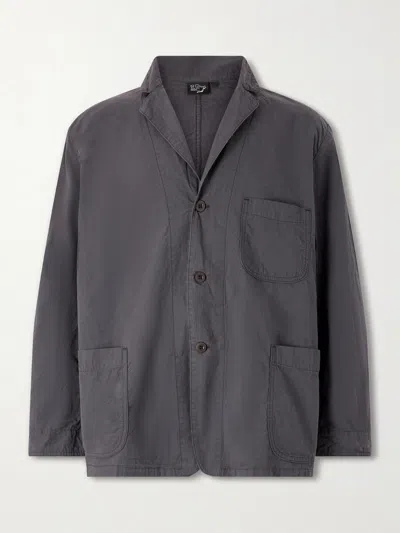 Orslow Cotton And Linen-blend Shell Jacket In Gray
