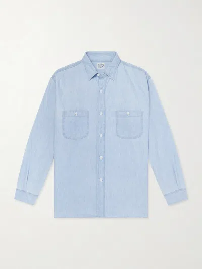 Orslow Cotton-chambray Shirt In Blue