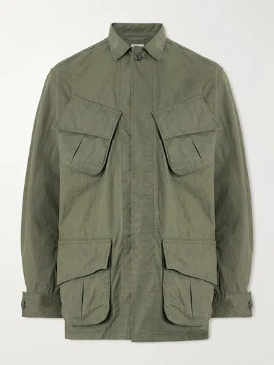 Orslow Cotton-ripstop Field Jacket In Green