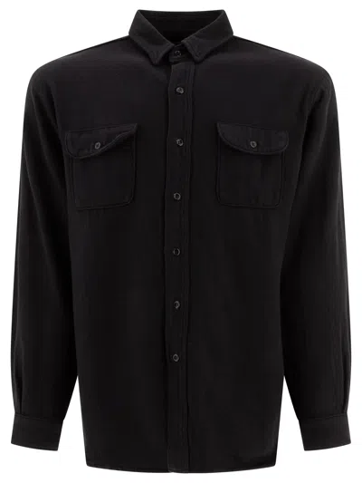 Orslow Flannel Shirt Shirts In Black
