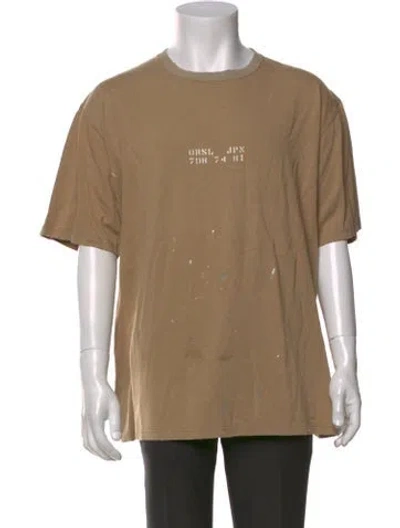 Pre-owned Orslow Graphic Print Crew Neck T-shirt In Neutrals