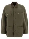 Orslow Cotton-blend Corduroy-trimmed Cotton-canvas Chore Jacket In Green