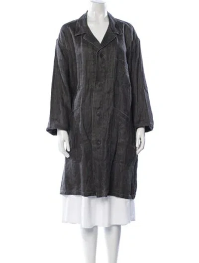 Pre-owned Orslow Linen Coat In Gray