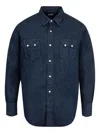 Orslow Long-sleeve Denim Shirt In Blue