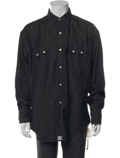 Pre-owned Orslow Long Sleeve Denim Shirt W/ Tags In Black