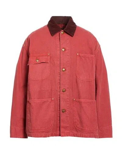 Orslow Man Jacket Rust Size 2 Cotton In Red