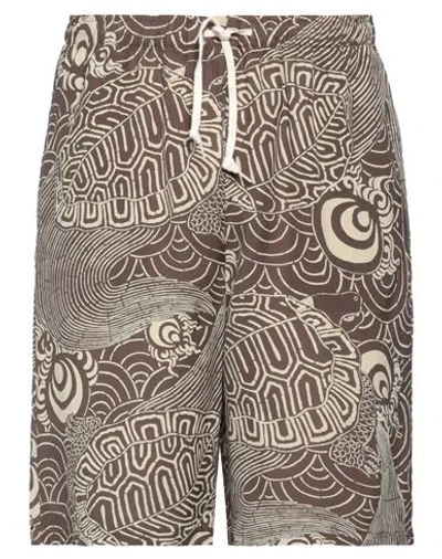 Orslow Man Shorts & Bermuda Shorts Khaki Size 4 Rayon In Brown