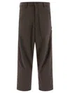 Orslow Houndstooth Hammer-loop Trousers In Brown