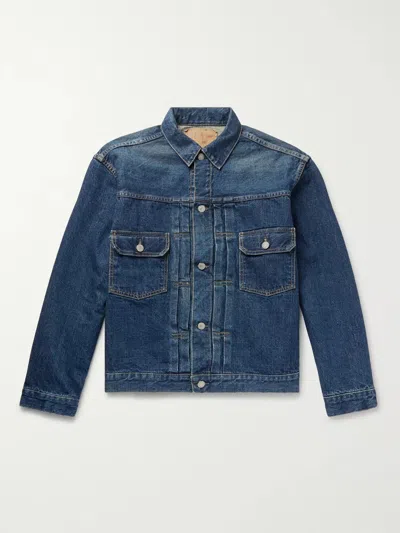 Orslow Selvedge Denim Jacket In Blue