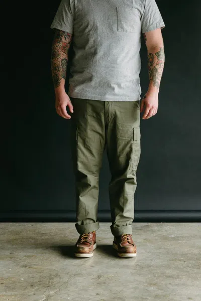Pre-owned Orslow Slim Fit Cargo Olive Ripstop Size 3 (hemmed To 27.5")