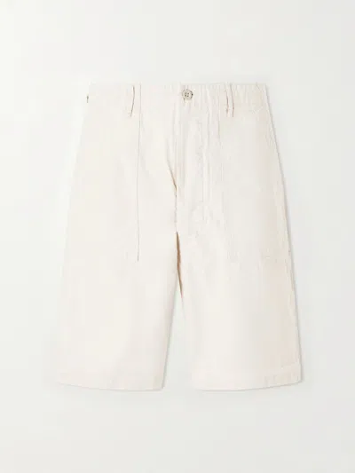 Orslow Summer Fatigue Straight-leg Cotton Shorts In Neutral