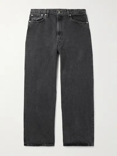 Orslow Super Dad's Wide-leg Jeans In Gray