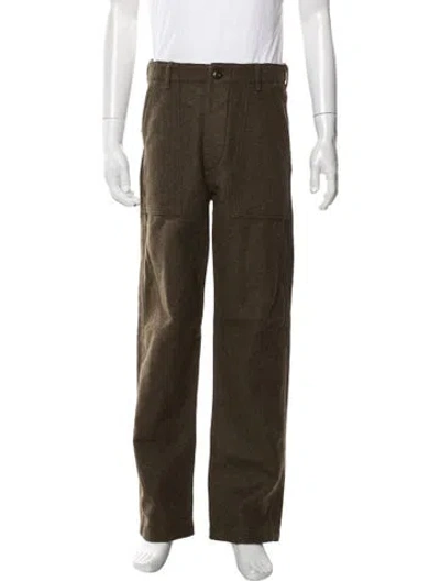 Pre-owned Orslow Wool Cargo Pants In Green