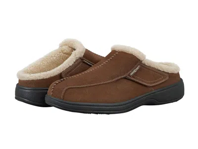 Orthofeet Asheville Men's Slippers Brown: 8.5 D - Medium, Suede
