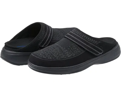 Orthofeet Hudson Slippers Men's Us 12 Black Comfort Adjustable Strap Zpo3686