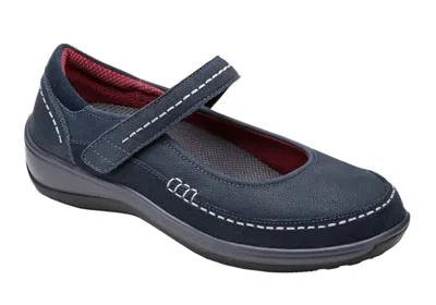 Orthofeet Women's Athens Mary Jane Shoe In Blue