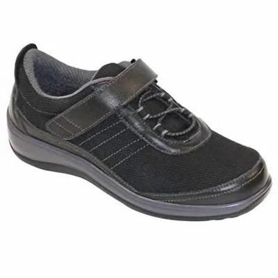 Orthofeet Women's Breeze Orthopedic Walking Shoe In Black