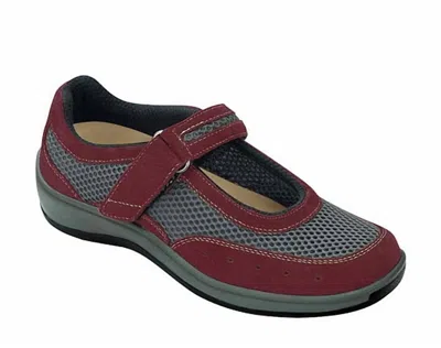 Orthofeet Women's Chattanooga Comfort Mary Jane Walking Shoe In Red