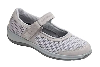 Orthofeet Women's Chattanooga Orthopedic Mary Jane Walking Shoe In Gray In Grey