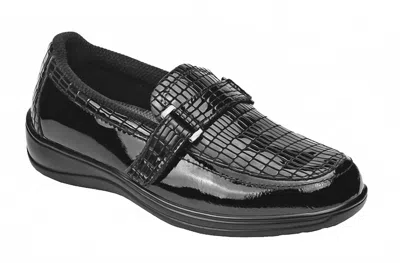 Orthofeet Women's Chelsea Croc Casual Slip-on Shoes In Black