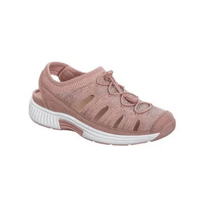 Orthofeet Women's Laguna Adjustable Stretch No Tie Sandal In Peach In Pink