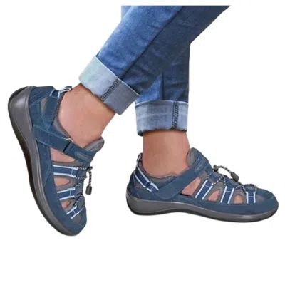 Orthofeet Women's Naples Strap Sandals In Blue