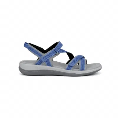 Orthofeet Women's Orthopedic Adjustable Water Friendly Sandal In Lake Blue In Multi