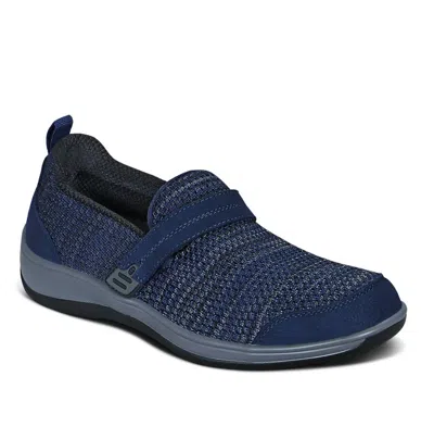 Orthofeet Women's Quincy Casual Shoes - Medium Width In Blue