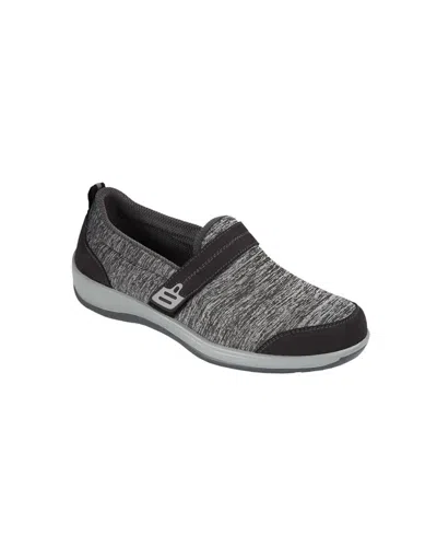 Orthofeet Women's Quincy Monk-strap Loafer In Gray