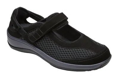 Orthofeet Women's Sanibel Mary Jane Shoe In Black