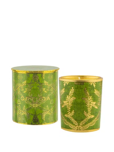 Ortigia Sicilia Lime Di Sicilia Medium Candle (10cm X 12.5cm) In Green