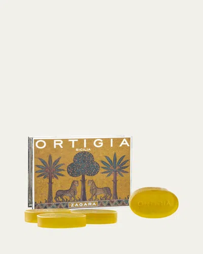 Ortigia Zagara Glycerine Bar Soap Box, 4 X 1.4 Oz. In Gold